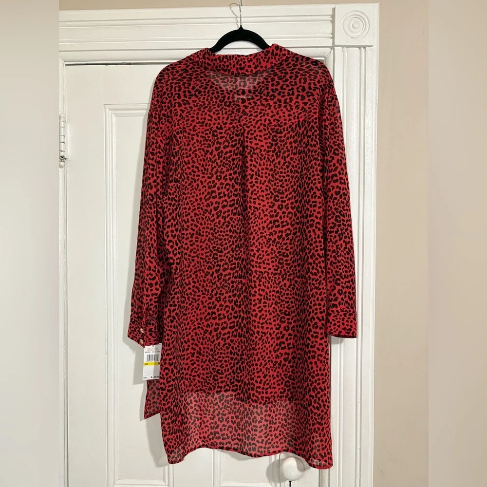 NWT MICHAEL Michael Kors Beach Swim‎ Cover Up Resortwear Animal Print Vacation